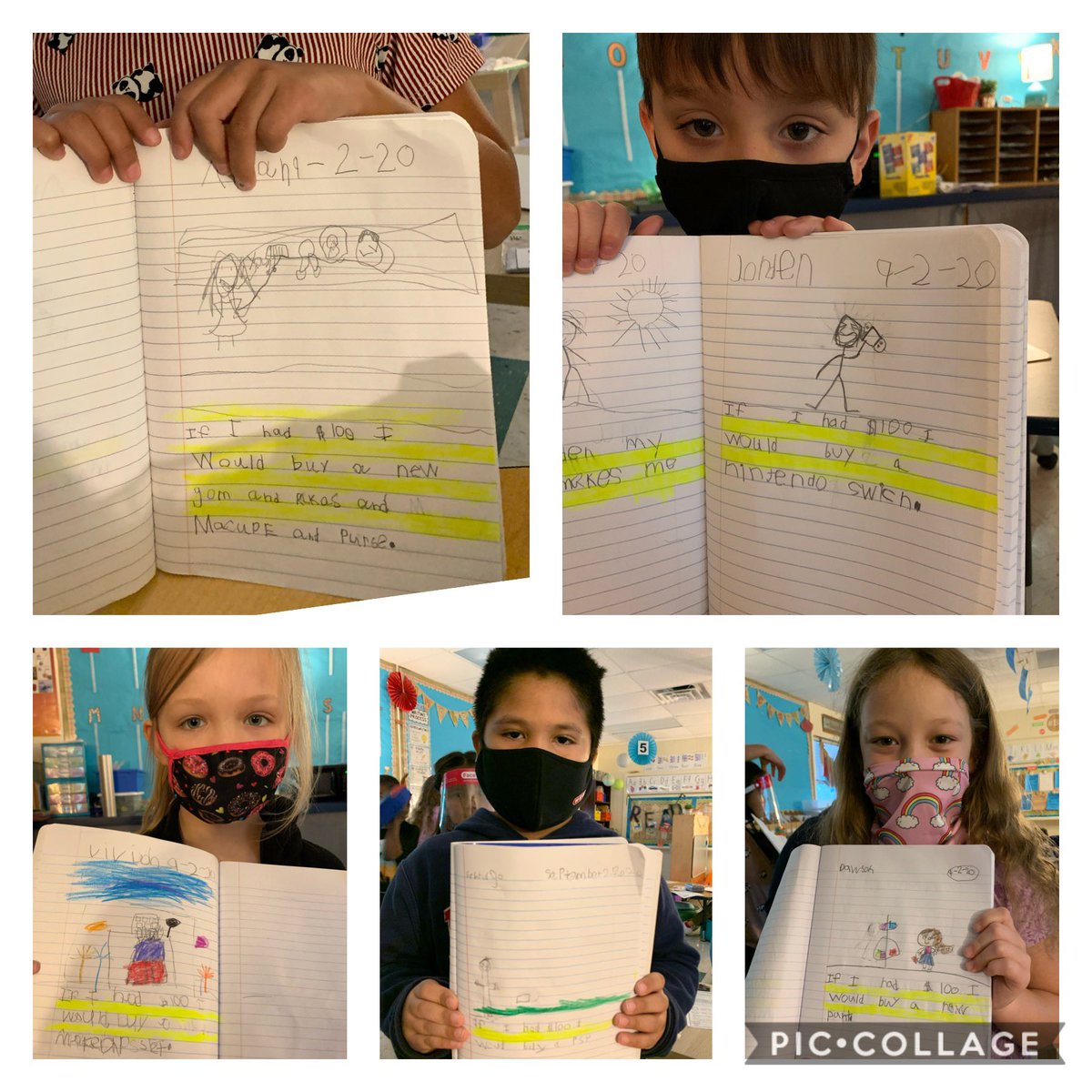 mrsdeleon2007's tweet photo. Today’s school wide writing prompt @hachienorthside these kids are rocking it! We are learning to stretch out our words and write down the sounds we hear. They did so great! #firstgradefun https://t.co/6K1TXJ8JiQ