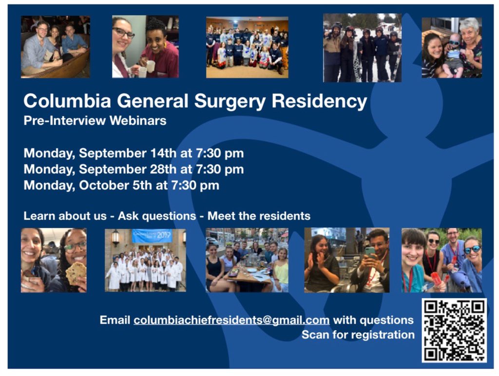 Roses are red Violets are (Columbia) blue We’ll tell you about us And get to know you all too!! Grab your favorite beverage and join us for social-distanced, soon Q+A to learn more about life as a Columbia surgery resident!