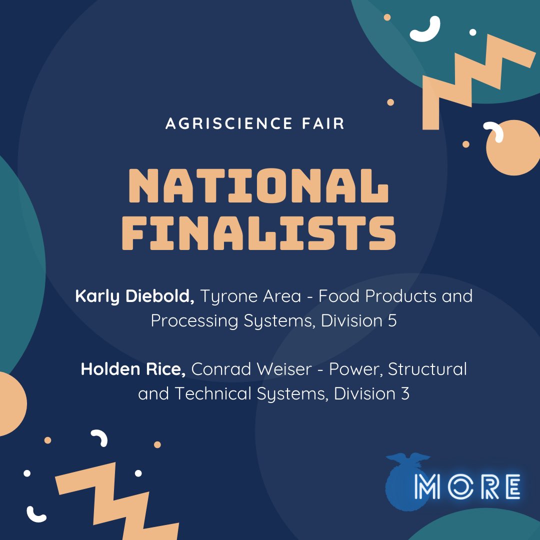 pennsylvaniaffa's tweet photo. Congratulations to our Proficiency Winners, Agriscience Fair Winners, and National Finalists! π
We are proud of YOU!
#paffaproud https://t.co/qbvFLAm4Ww
