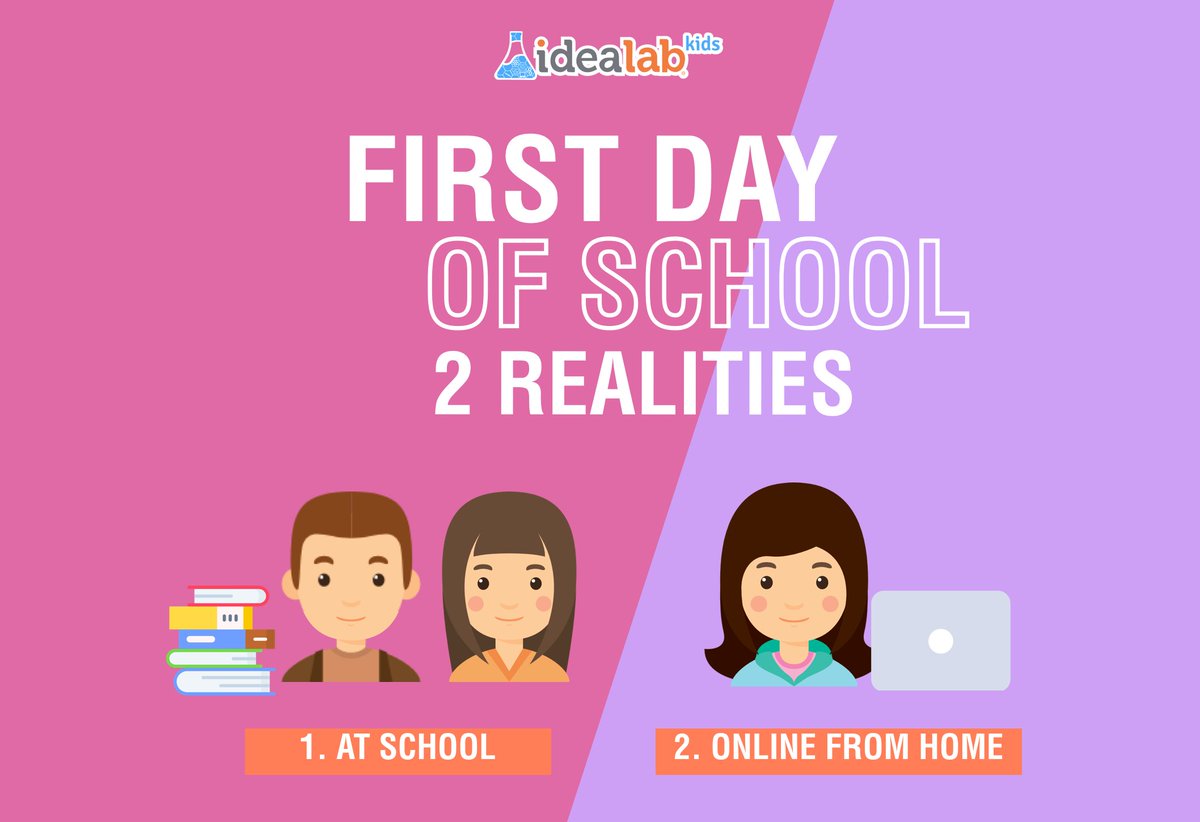 Idealab_Calgary's tweet photo. School has changed around the world in light of COVID-19! ✍ At IDEA Lab Kids we are proud to be offering learning support  whether you're going to your brick and mortar or learning online! How does your first day of school look like? 😀

👇Tell us in the comment section below. https://t.co/Vd5dh911W0