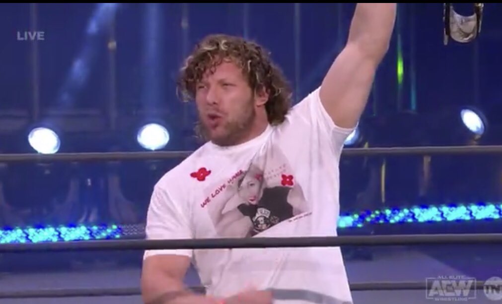 MrPeeps7's tweet photo. Omega with Hana shirt😭😭😭😭
#WinToGoAllOut #AEWonTNT #AEWDynamite https://t.co/FikHAUkLGw
