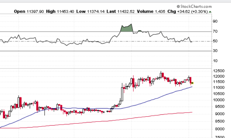 TechTrader14's tweet image. Bitcoin buy signal for me over $12,100. Like $OSTK the most if she holds above todays lows $BTC and $RIOT second, but not as much confidence in it