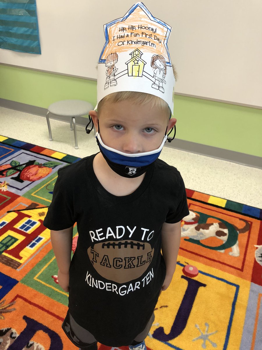 GoldnerKelly's tweet photo. Today marked my 16th first day of teaching kindergarten in Reading! My heart was happy to have my classroom filled with students again. We are ‘ready to tackle kindergarten!’ #readingelementary #kindergartenrocks https://t.co/n7RMlSEG68