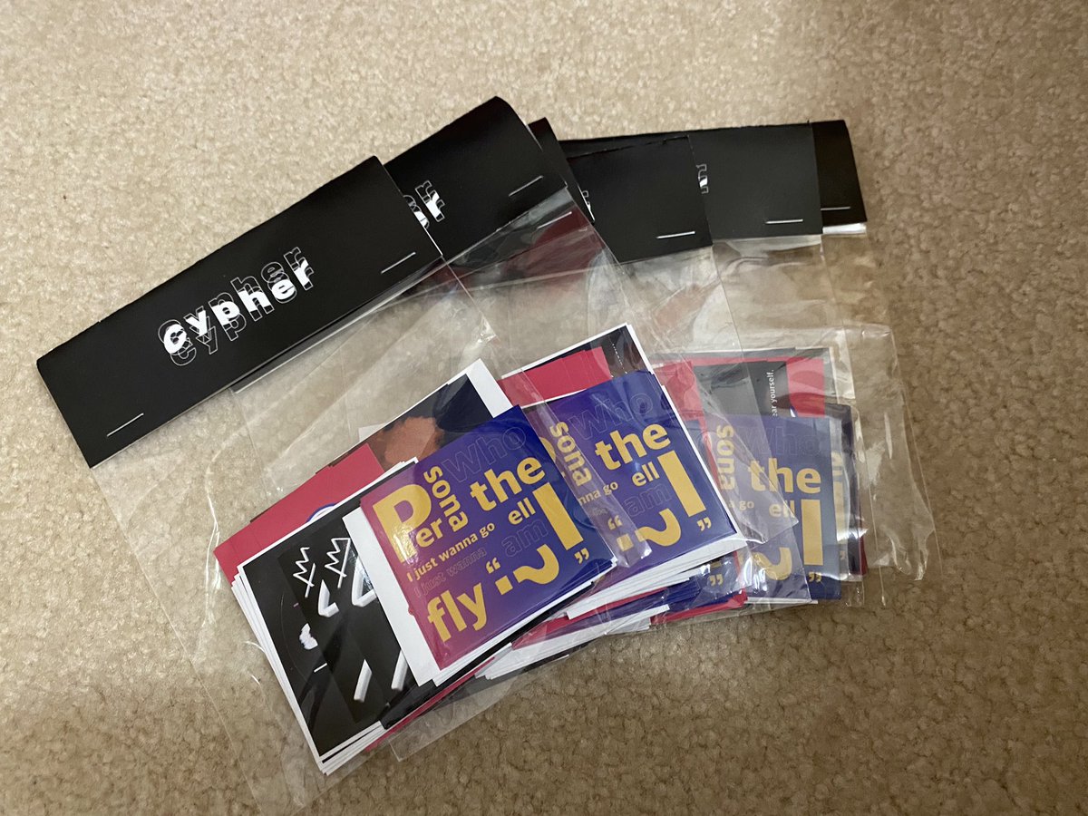 cypher sticker packs (x6) $2.54
