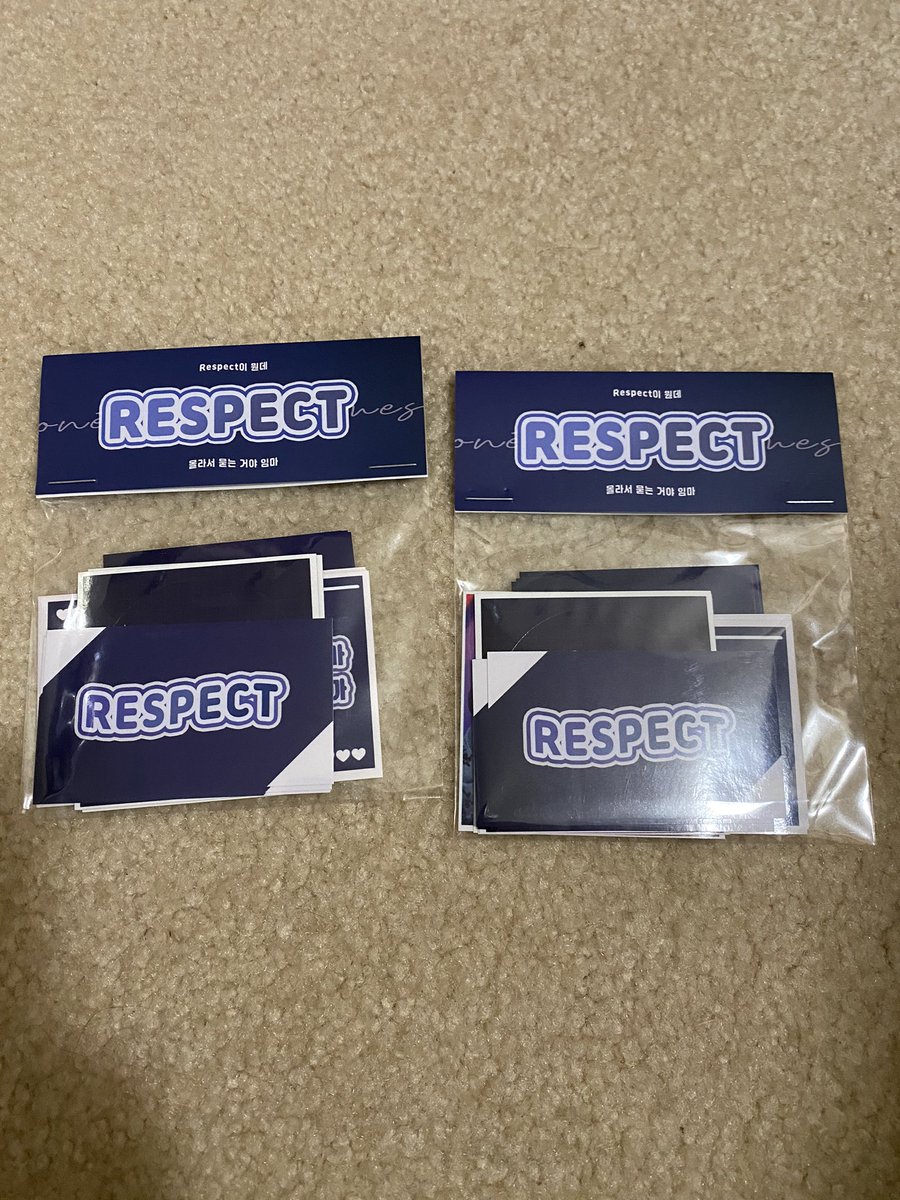 respect stickers (x2) $1.92