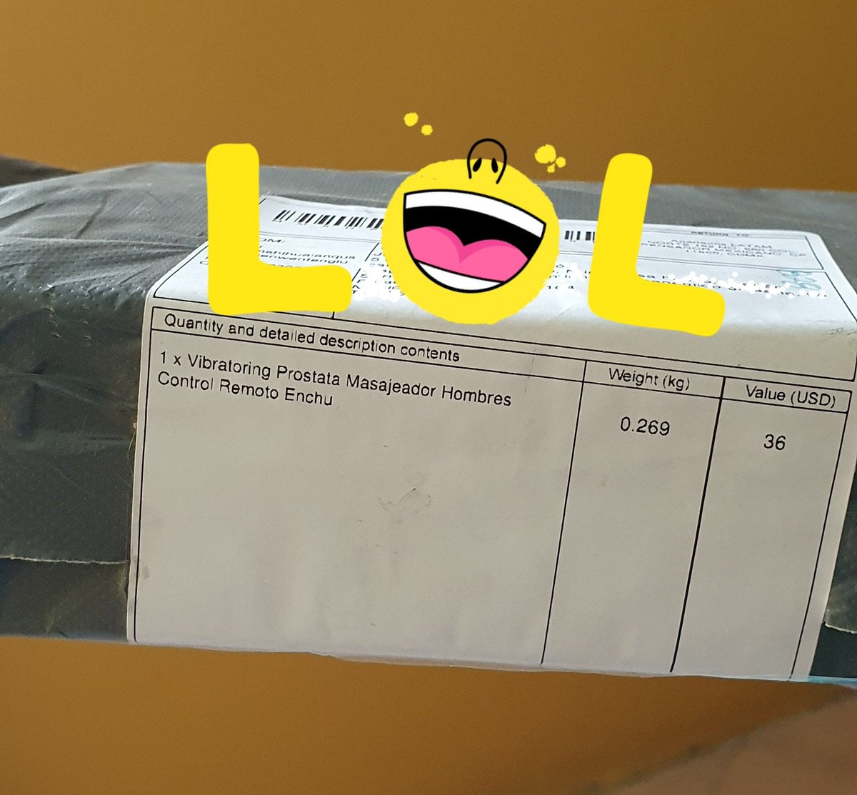 "Su producto viene en un empaque discreto"
-El empaque: