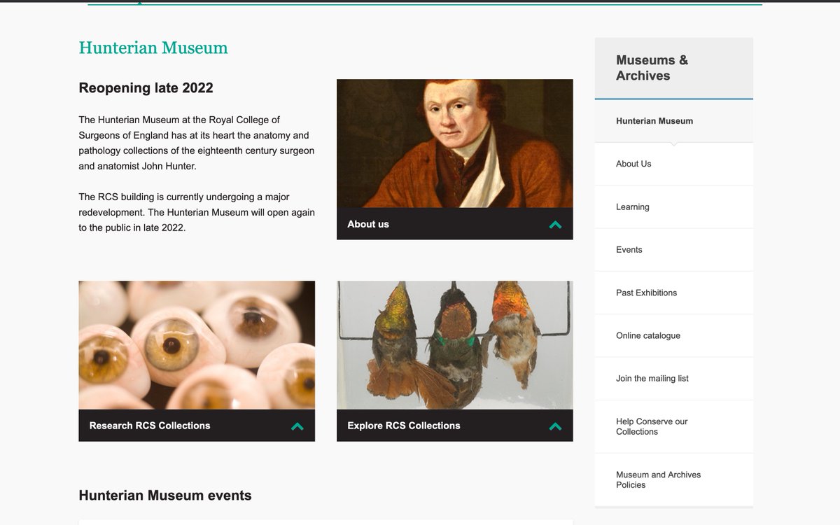 In 1799, after Hunter’s death, the UK government purchased his anatomical collection and gave it to the Royal College of Surgeons  @RCSnews. The Hunterian collection still exists, but was heavily damaged during the London Blitz in early WW2 by German bombs./14