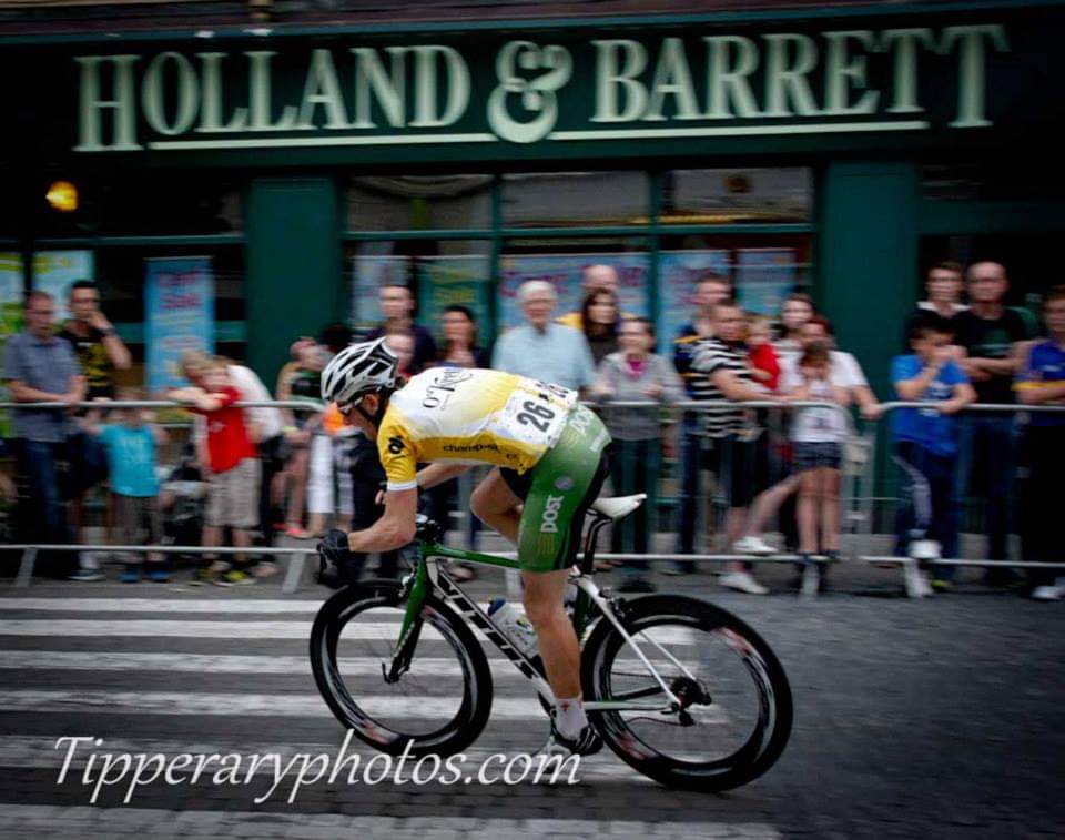 Sam Bennett in the Yellow jersey during the 2013 Suir Valley 3 Day today he's in Green on the Tour de France a fantastic achievement