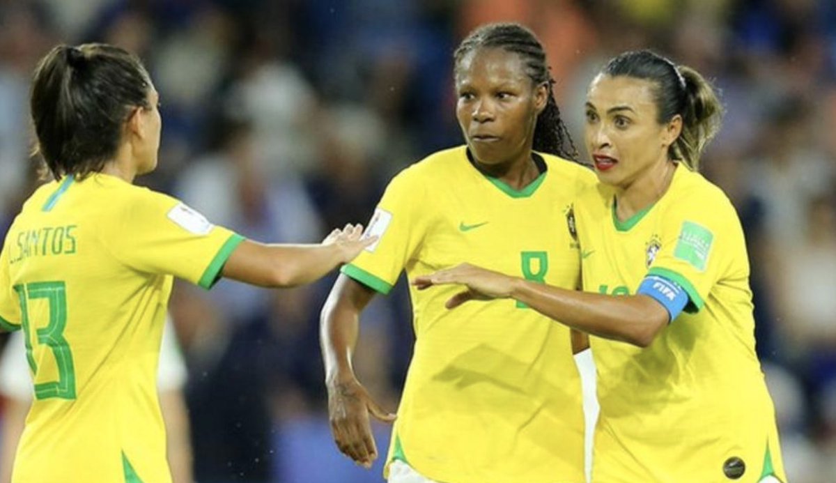 Brazil's women's national players will now be paid the same as male players for representing their country. More: bbc.in/3gZWjpK