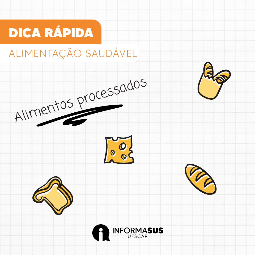 informasus's tweet photo. DICA RÁPIDA| Alimentação saudável
Para uma #alimentação saudável é importante limitar o consumo de #processados, tais como:
🔸Conservas de legumes e frutas;
🔸Pães;
🔸Queijos.
Alimentos processados podem ser consumidos em pequenas quantidades e de forma não rotineira. #informasus https://t.co/yrVOGrRsxT