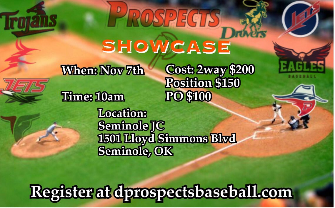 DprospectsO's tweet photo. Good opportunity to be seen! Come out and show coaches you have what it takes to be seen ⚾️ https://t.co/aHt8nAVbel