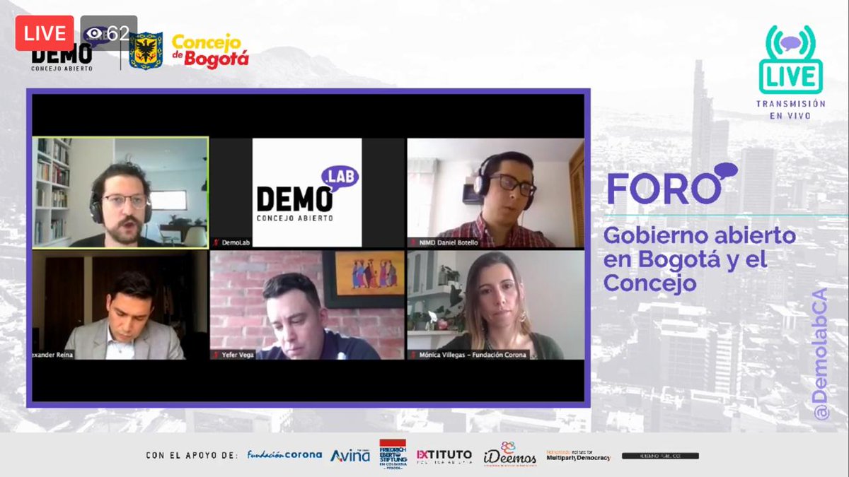 DemoLabCA's tweet image. Conéctate al Foro: Gobierno abierto en Bogotá y el Concejo. #DemoLabEnElConcejo
🔗facebook.com/demolabca/vide…