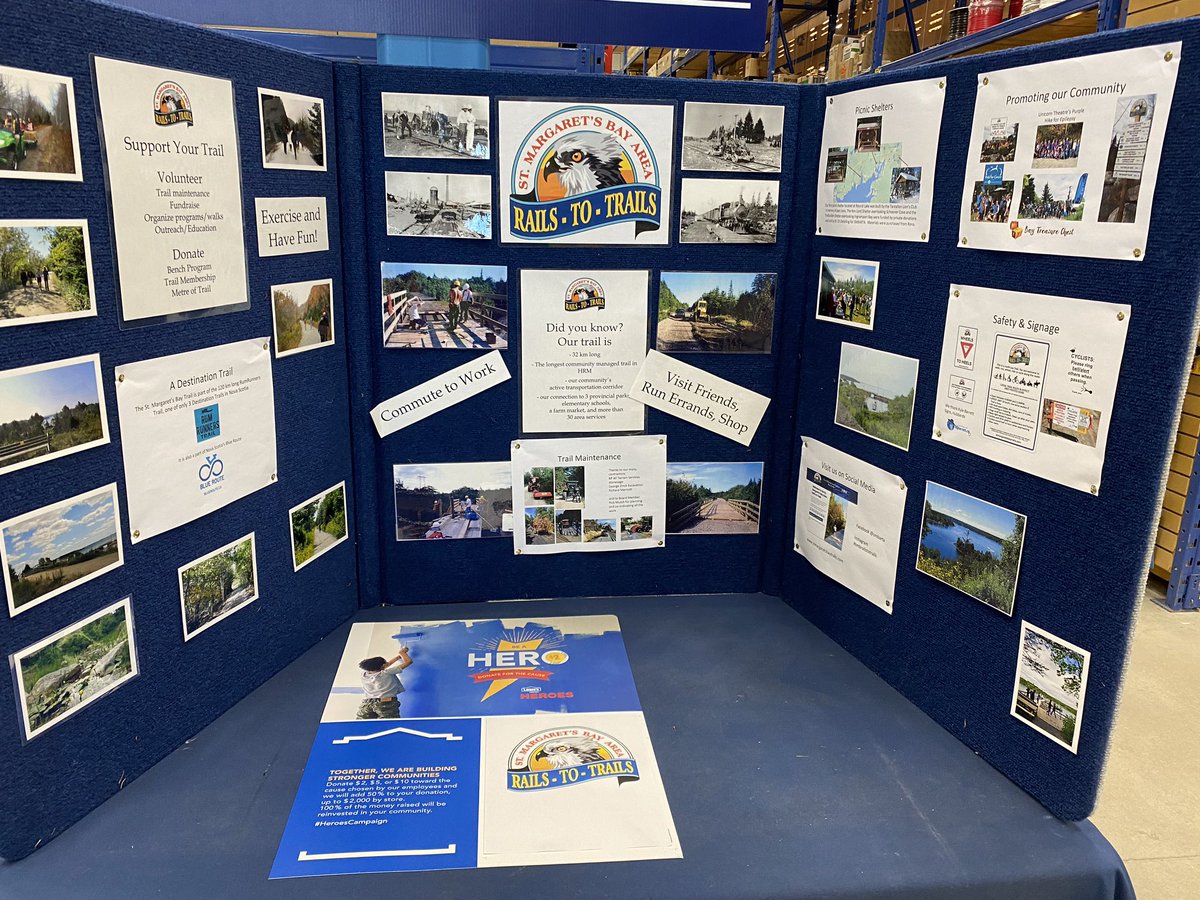 RonaTantallon's tweet photo. Thank you to everyone in helping make our first two days of our @HEROCampaign a success ! Help us to reach our $2000 goal in support of ST Margaret’s Bay Rails To Trails!  
#beahero #supportlocal 
@RONAinc @LowesCanadaCorp  @JQ_ops https://t.co/Jj8ZHf1fZr