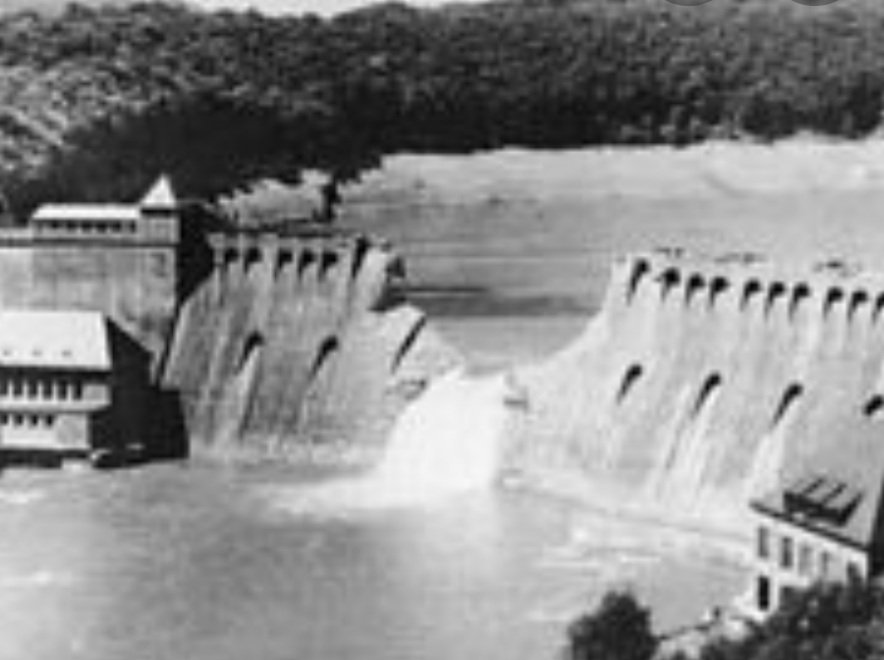 Another interesting piece of history- in 1942, the Nant-y-Gro dam, built to provide water for the workers' village, was used by Barnes Wallis to prove his theory that an underwater explosion could collapse a dam wall, leading to the famous Dambusters and the bouncing bomb.