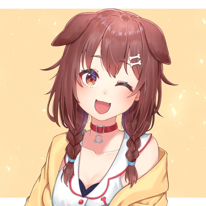 #できたてころね
#絵かゆ 
おかころ描きました～。??? 
