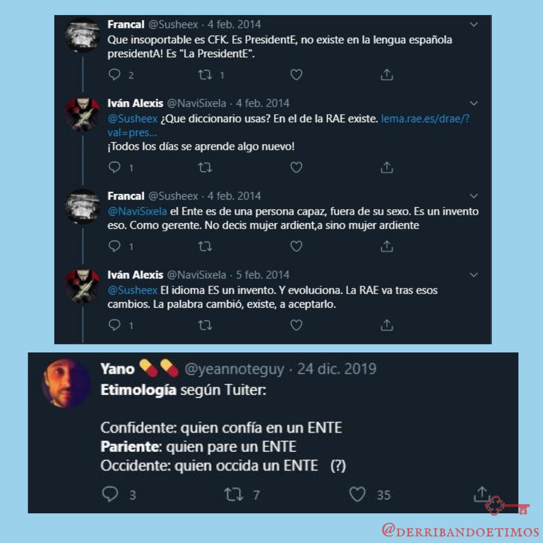 DerribandoE's tweet photo. ¿Presidente o presidenta? Esa es la cuestión. ¿Qué motiva a un hablante a afirmar que «presidente» se compone de «presidir» y «ente»?

(se viene hilazo morfológico) https://t.co/ftOUgIbFaI