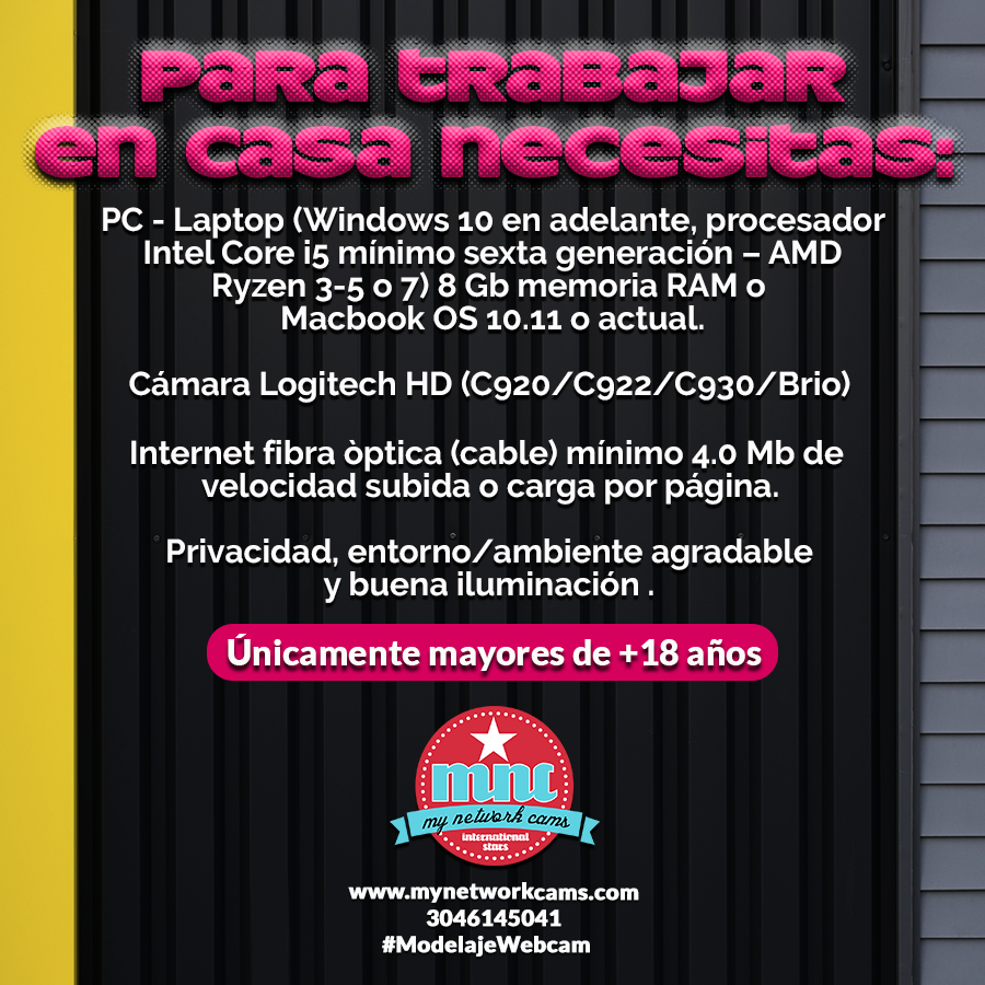 mynetworkcams's tweet photo. Conoce de los requisitos para que seas un modelo #webcam satélite con #MyNetworkCams. ¿Tienes consultas o inquietudes adicionales? ¡No dudes en contactarnos!

📱💻 https://t.co/5mSPdaE0Kd

#trabajo CamGirls #CamBoys #WebCams #LiveShows #LiveCams #CamStars @bowtiecam @MaleCams https://t.co/zqVM9syssI