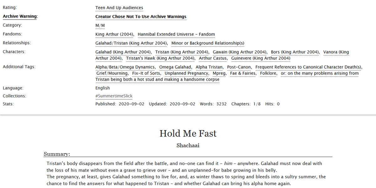 shachaai's tweet photo. 'Hold Me Fast' Ch1: from the beginning
A Tristhad (Tam Lin) post-canon a/b/o
For #SummertimeSlick!

https://t.co/0tXenrlYMg https://t.co/xy4uT6wWdj