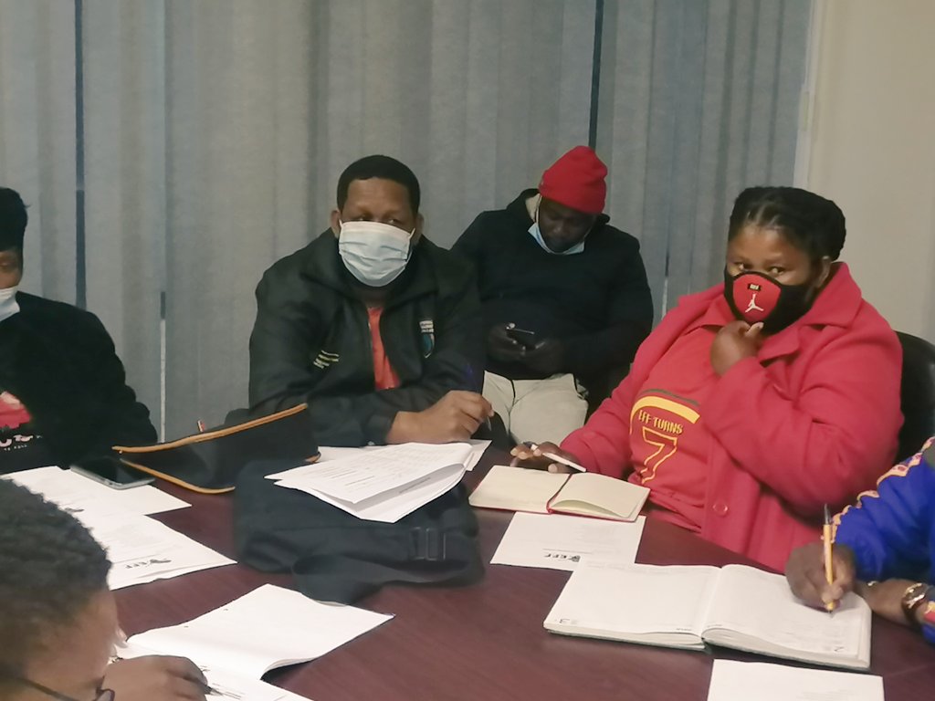 EffNorthwest's tweet photo. North West EFF Officials convened 2 RCT meetings through the PS Office being Bojanala and Dr Kenneth Kaunda to reopen regional offices and collect all outstanding reports.
#Consolidating_The_Ground_towards_Socialist_Power 

@KBabuile 
@ShakesBotswe1 
@EFFSouthAfrica https://t.co/9FQ4sdnyuV