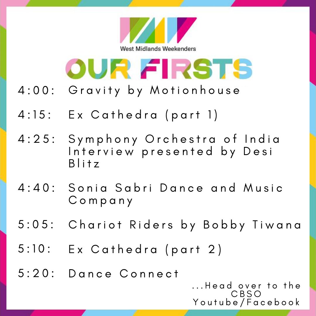 OpusArtsEvents's tweet photo. PROGRAMME ANNOUNCEMENT for Our Firsts on Saturday! More details to come for each act, keep an eye out 👀 Don't miss out, set a reminder on your phone for 4pm to watch it via this link: https://t.co/pakBqOOLwj #WMWeekenders #OurFirsts #Events #Dontmissout https://t.co/wpOS2IsNIO