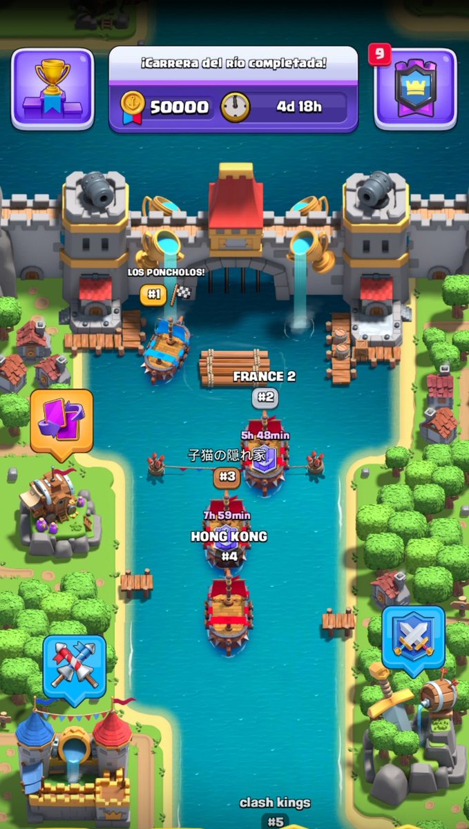 | ¡CLAN WARS 2! ⚔️

Felicitar a todos los miembros del clan por la gran actuación mostrada en la Guerra de clanes tras haber finalizado la carrera en 1° Posición 🏆

#GoLosPoncholos! 💀