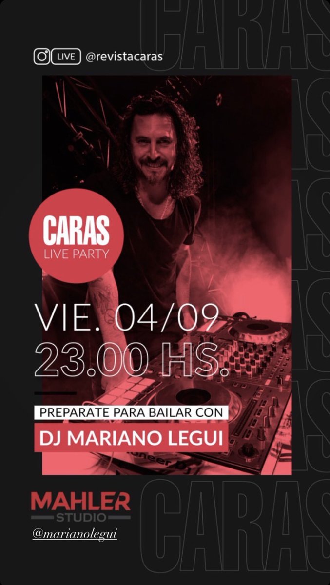 Los espero este Viernes con #muchamusica desde el instg de <a href="/caras/">Revista Caras</a>