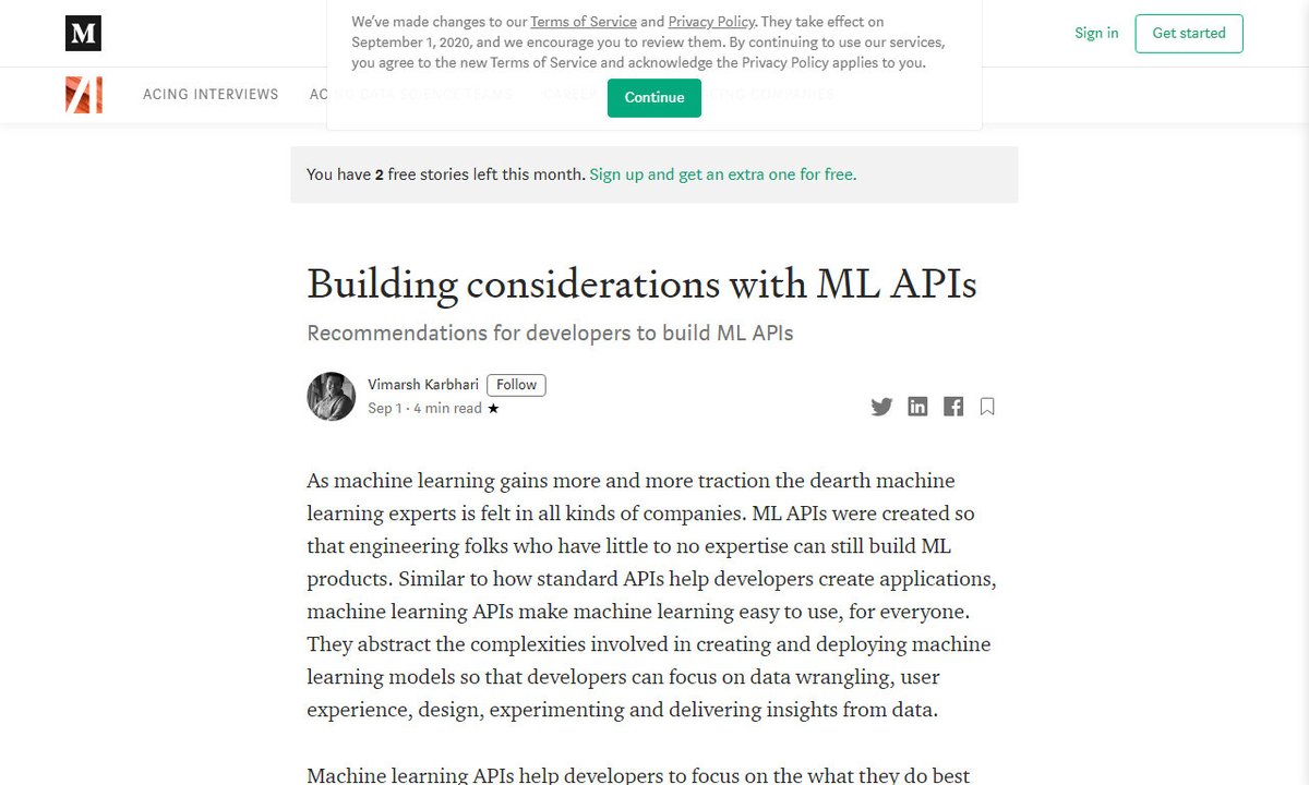 botcide's tweet image. Building considerations with ML APIs
#considerationsmlapisrecommendations #machine #mlapis #traction #mlapismachinelearninggains #chatbot
via @medium
☛ amp.gs/Xn8p