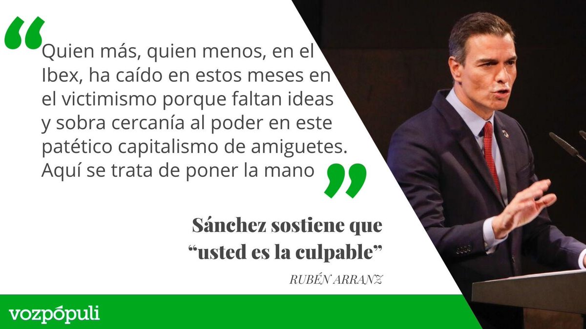 Vozpopuli On Twitter El Dardo De Arranz Sanchez Sostiene Que Usted Es La Culpable Por Rubenarranzvpl Https T Co A92lcpls12 Como su socio que tanto se ríe. twitter