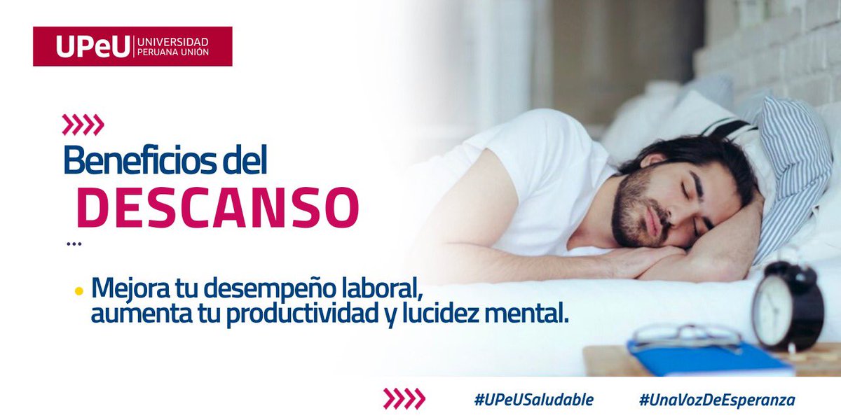 jeanettetn21's tweet photo. 🛌 Beneficios del Descanso: Mejora tu desempeño laboral, aumenta tu productividad y lucidez mental. #UPeUSaludable  💨🛌💡💪🥗💧🚫📖🙏 https://t.co/fZ4es1PnpC