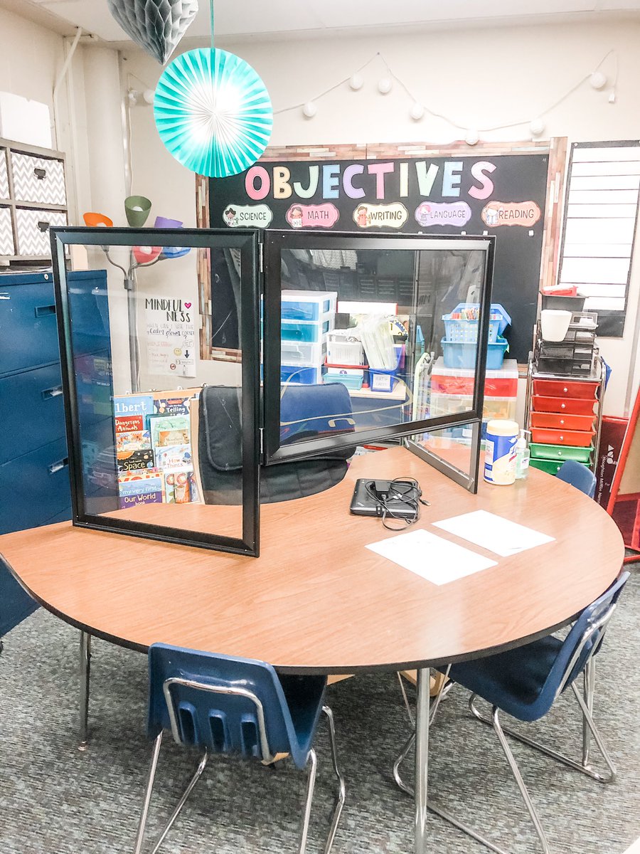 Thank you <a href="/beingmrsbrauner/">beingmrsbrauner</a> for this great idea! Saw this circulating around social media and thought... why not? DIY picture frame sneeze shields! #covidteaching