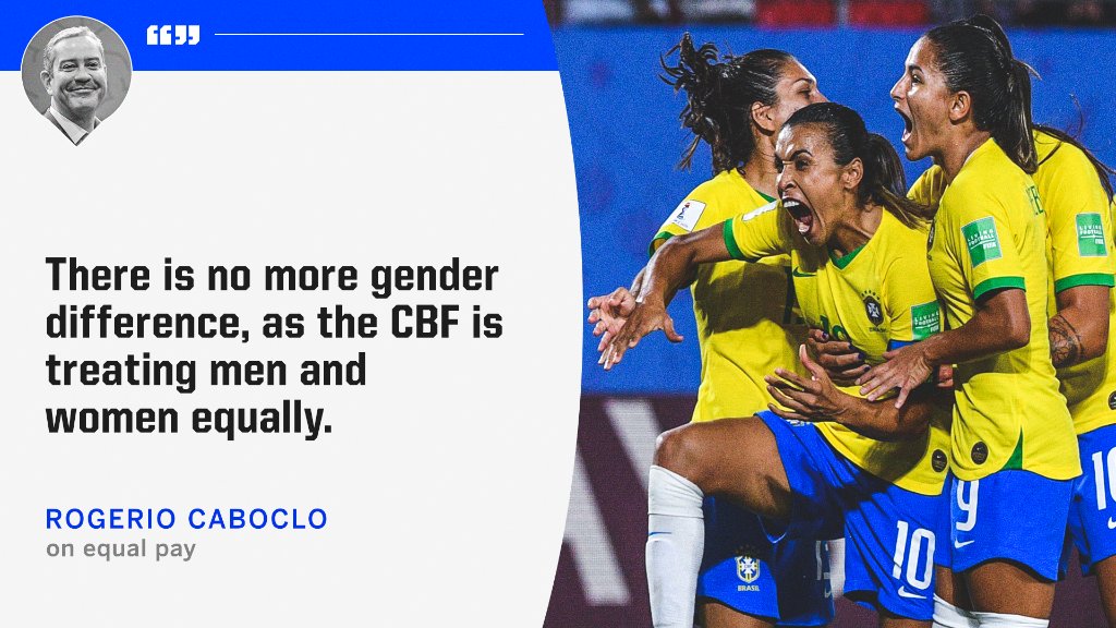 Pay equality for Brazil's national football teams