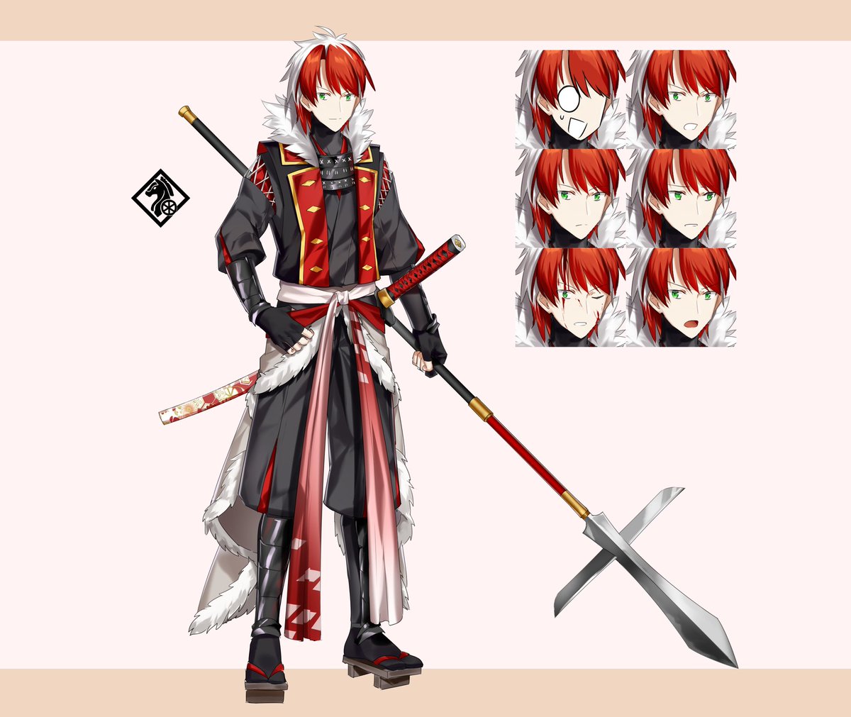 A fanservant design of mine, portrait & sprite commissioned by @terminadi for a game! 

+ Some dumb comic I made. 