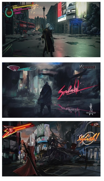 Early HUD concepts/prototypes for Devil May Cry 5, some of these are really cool looking. 