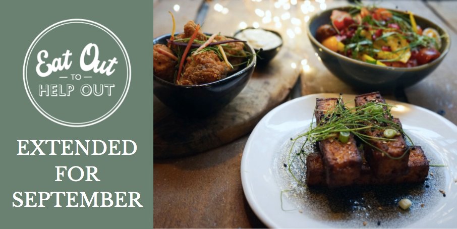 With the success of #EatOutToHelpOut we have decided to run our own offer. Receive 30% discount on food, up to the max value of £10pp discount. Available Monday-Wednesday throughout September. To book please follow the link below buff.ly/3g9tJlJ #manchester #vegan