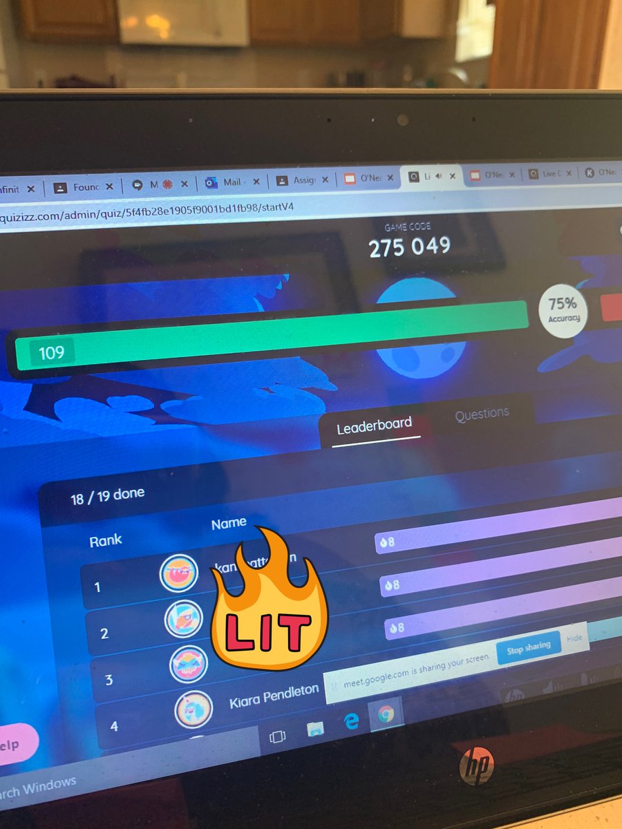 onealmath's tweet photo. Remote learning is going great I’m seeing abt 98% of my students each class. Today, we did quizizz &amp; had friendly competitions. My students are engaged, showing mastery, &amp; having fun. One class finished with 95% accuracy-complex numbers. #RemoteLearning #Passion #Math #FlipGrids https://t.co/z5JtogWU87