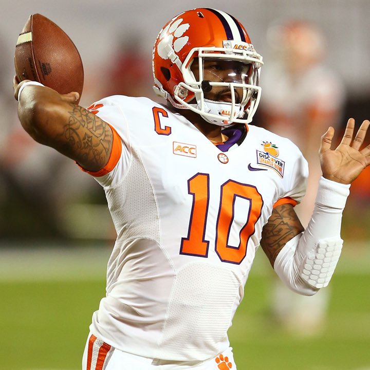 10 daysThe ACC's career TD leader. Clemson's best #10, Tajh Boyd (2010-13): -1st-Team All-American-2x Manning finalist-3x All-ACC-ACC PotY-ACCCG MVP-#1 wins at QB (32)-#1 total offense (13,069)-#1 total TDs (133)-#1 passing yds (11,904)-#1 passing TDs (107) @TajhB10