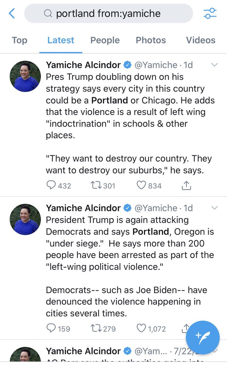 And their key voice,  @Yamiche, pushed the same narrative without evidence, as if Rittenhouse had walked up to a protest and started randomly firing. But on Portland? Yamiche goes silent.