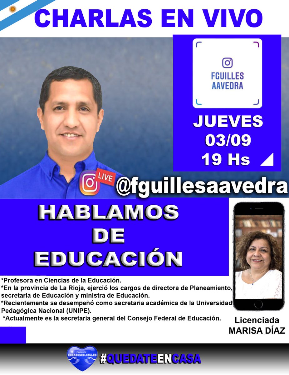 #HablamosDeEducación  junto a Lic. Marisa Diaz y <a href="/fguillesaavedra/">GUILLERMO SAAVEDRA</a> 
No te la podes perder!!