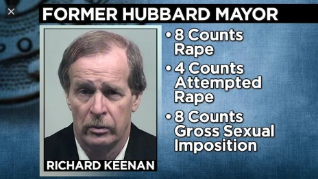 10) Democratic Former Mayor of Hubbard, Ohio, Richard Keenan, was given a life sentence in jail for raping a 4-year-old girl.