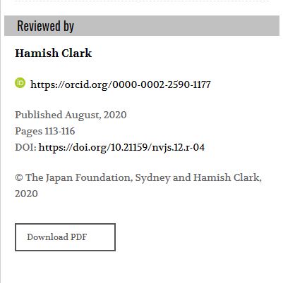 NVJSjournal's tweet photo. @unimelb @HamishClark2 Hamish reviews @jolyonbt’s ‘Faking Liberties: Religious Freedom in American-Occupied Japan’ (@UChicagoPress 2019), which argues that the contemporary concept of religious freedom has its roots in the post-war US Occupation of Japan.
#NVJS12 #10at10
https://t.co/TLURwFuKlx https://t.co/Sn78bqoT5A
