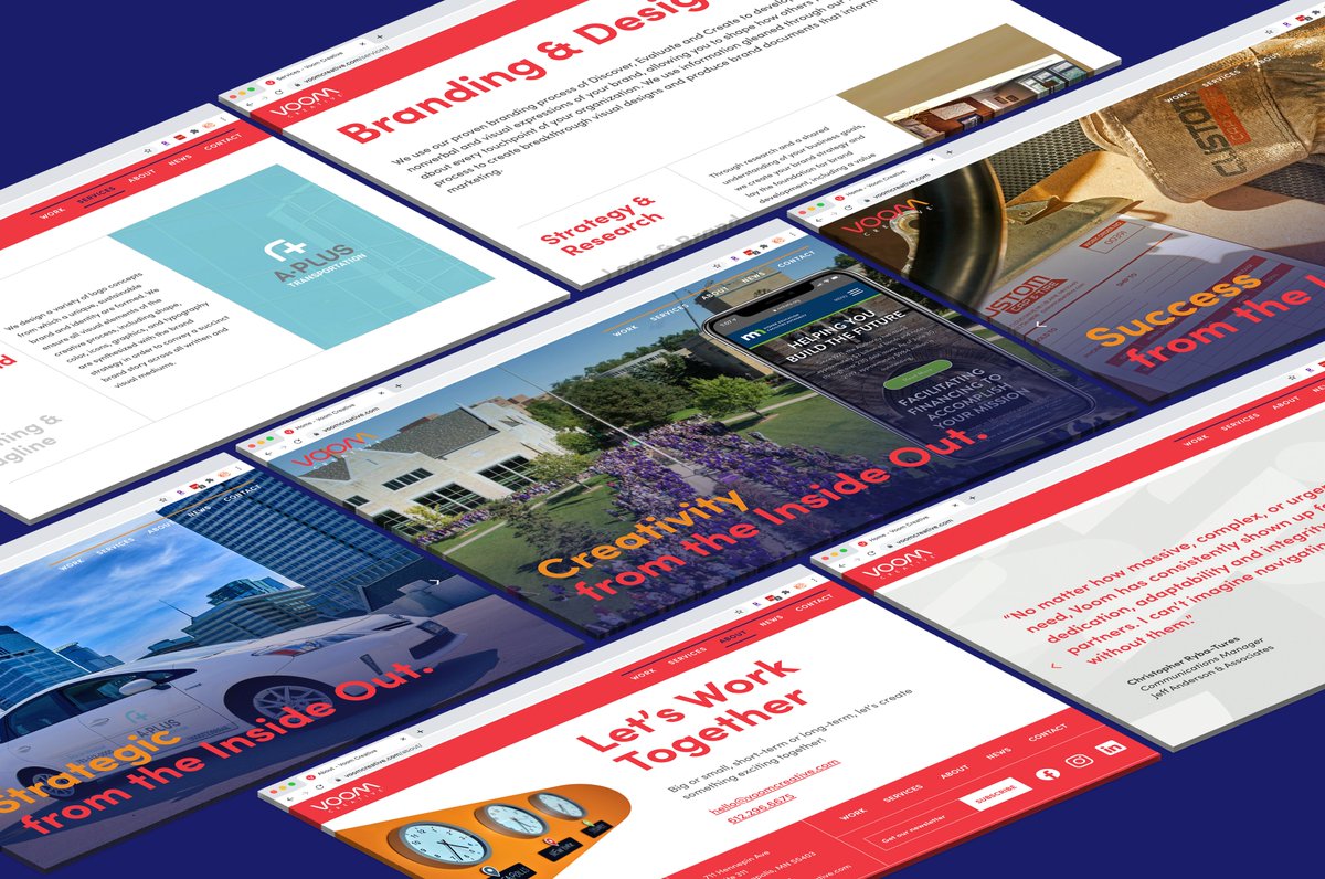 VoomCreative's tweet image. We have some exciting news to share with you! Our team has been working on two huge projects—a brand refresh and a new website for Voom Creative! Let us know what you think (🔗in bio). While you're at it, you can also sign up for our new eNewsletter, Take Five, as well!