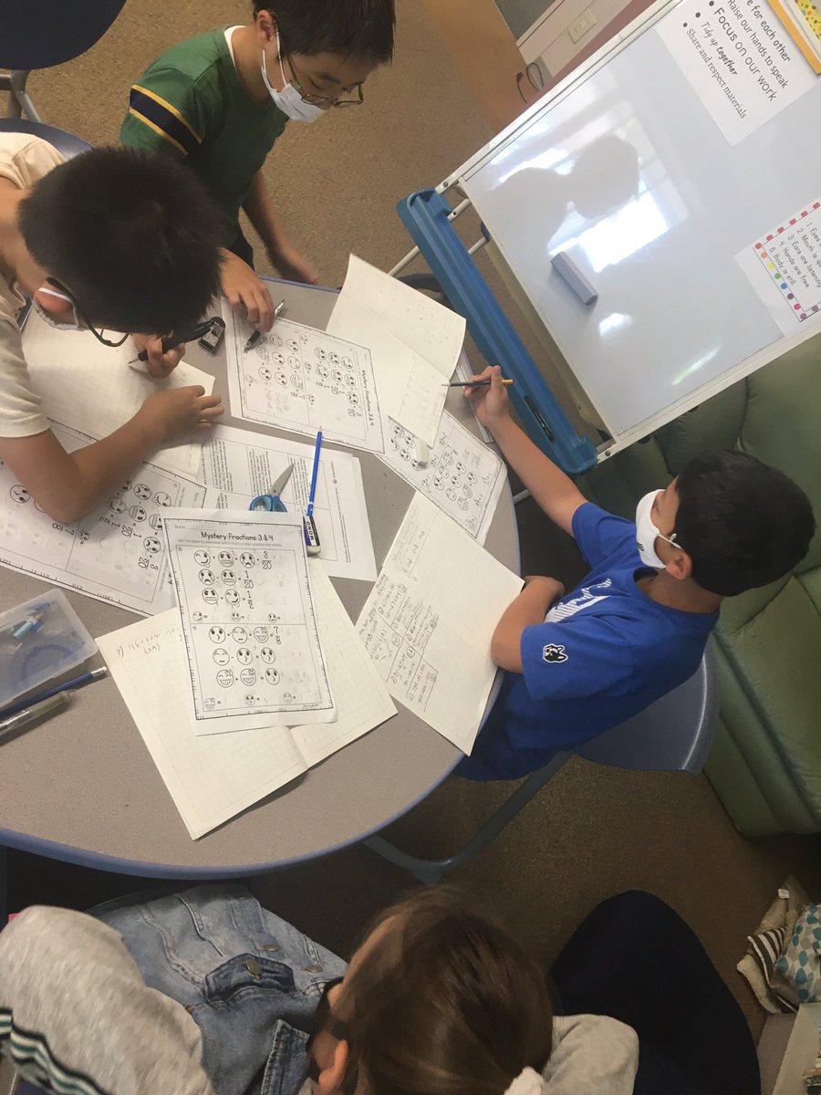 NISGrade4's tweet image. Adding fractions of unlike denominators: how does that actually look like? Let’s model it! #NISinquire #pypmath