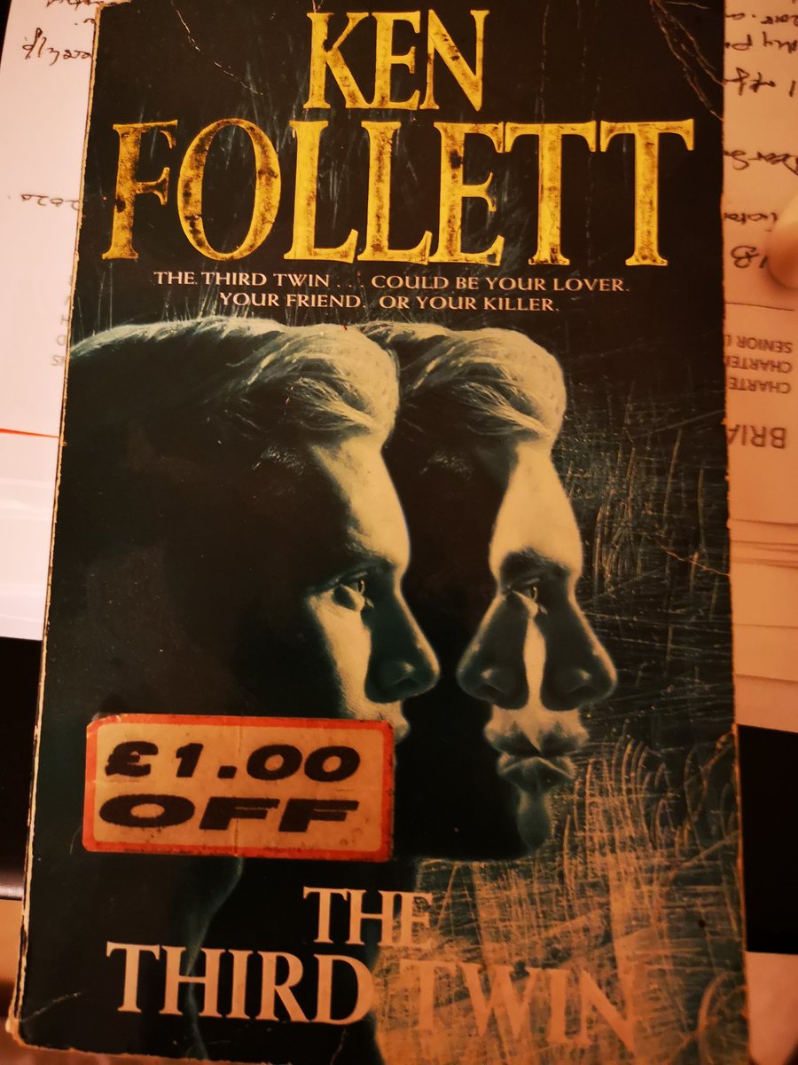 @AlliePie57 <a href="/KMFollett/">Ken Follett</a> Third Twin, what a book. The first Ken Follett I read, after reading it there was no turning back. Still have the battered copy picked up in a second hand bookshop...