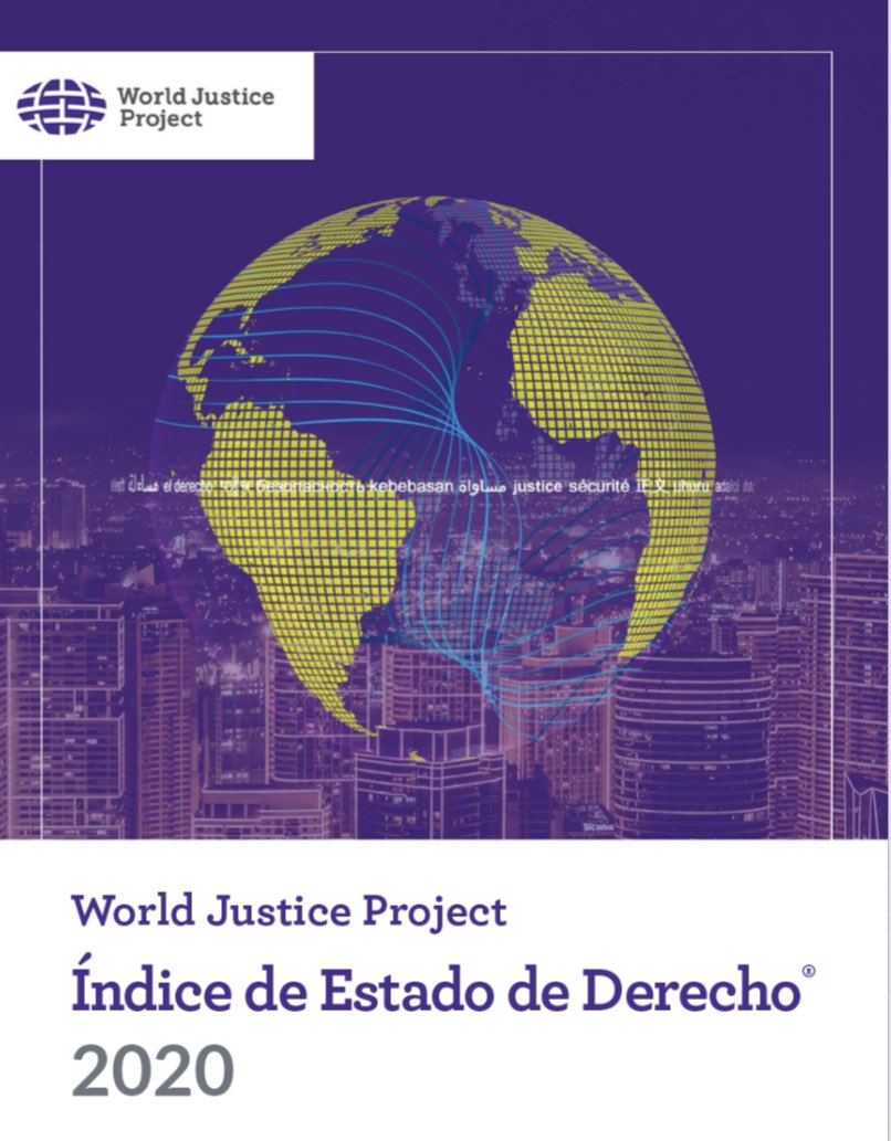 AntunaFidel's tweet photo. El Índice de Estado de Derecho del World Justice Project es el reporte más reciente en una serie anual que mide el Estado de Derecho con base en las experiencias y percepciones del público general y expertos alrededor del mundo. https://t.co/x7yPwp7KzL