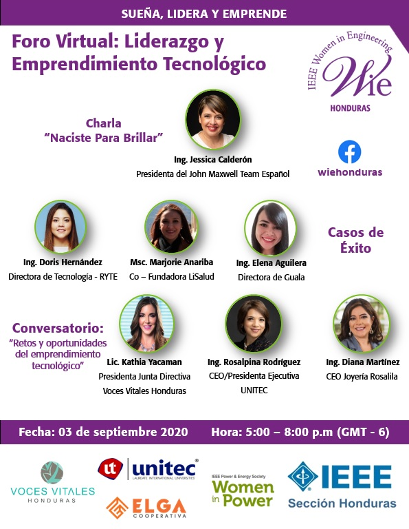 ieeehonduras's tweet photo. @IEEEWIEHONDURAS  de @ieeehonduras  , te invita al

Foro Virtual: Liderazgo y Emprendimiento Tecnológico

📅 Dia: Jueves 03 de Septiembre de 2020

⌚Hora: 5:00 pm - 8:00 pm Hora de Honduras  (-6 GMT)

📌Enlace para Registro (¡Es totalmente gratuito!):

 https://t.co/oYSgyGGHrk https://t.co/lqRRpRWVEX