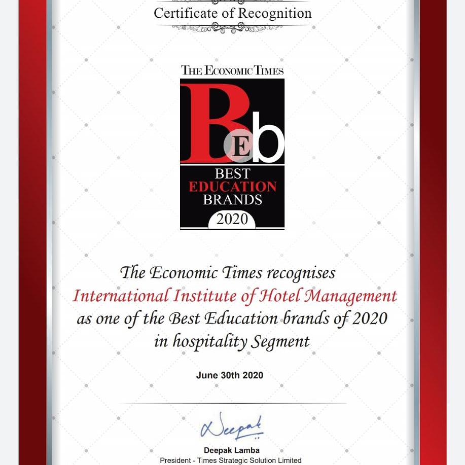 IIHM does it once again. 4 times in a row being awarded ' The Best Hospitality Education Brand 2020 ' by the Economic Times. Congratulations. #IIHMHotelSchool #hospitality #education #IIHMAhmedabad @subornobose @AADirIIHMDELHI