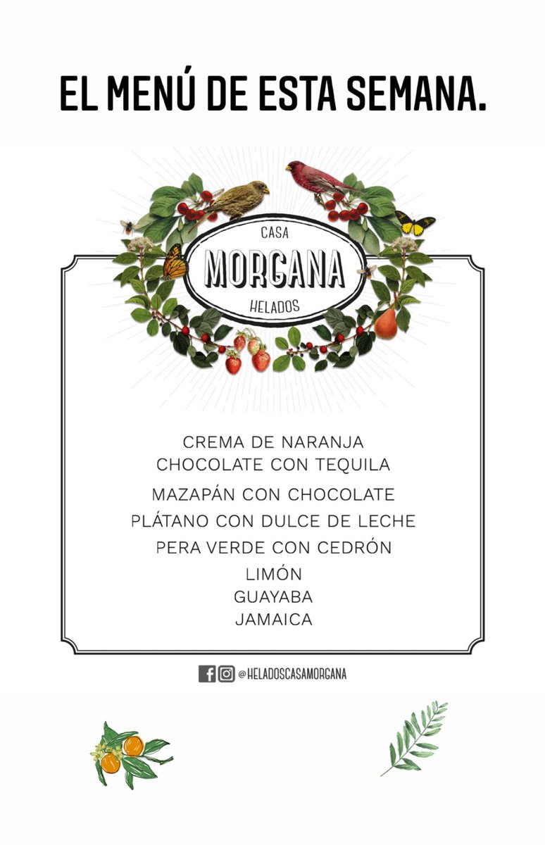 El menú de esta semana.