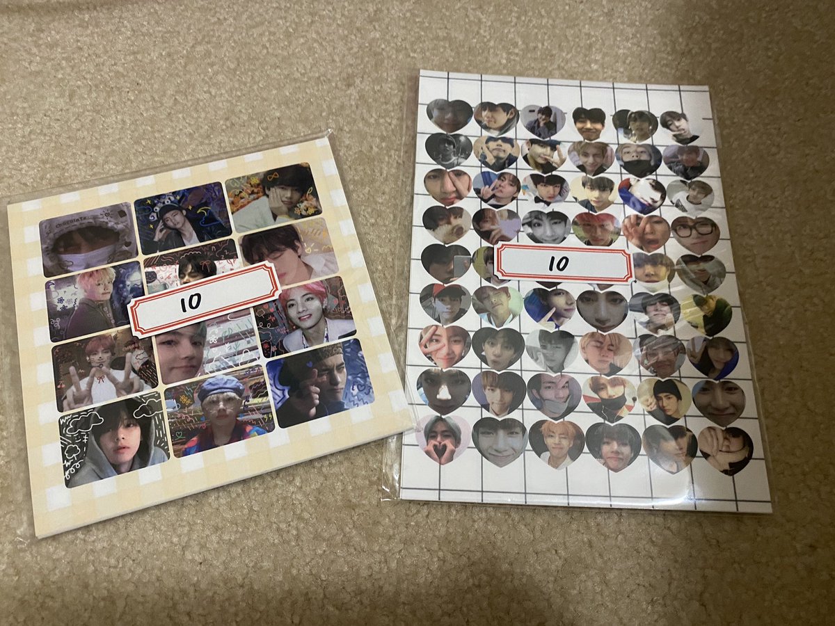 square taehyung stickers (x5) $0.84heart taehyung stickers (x2) $0.84
