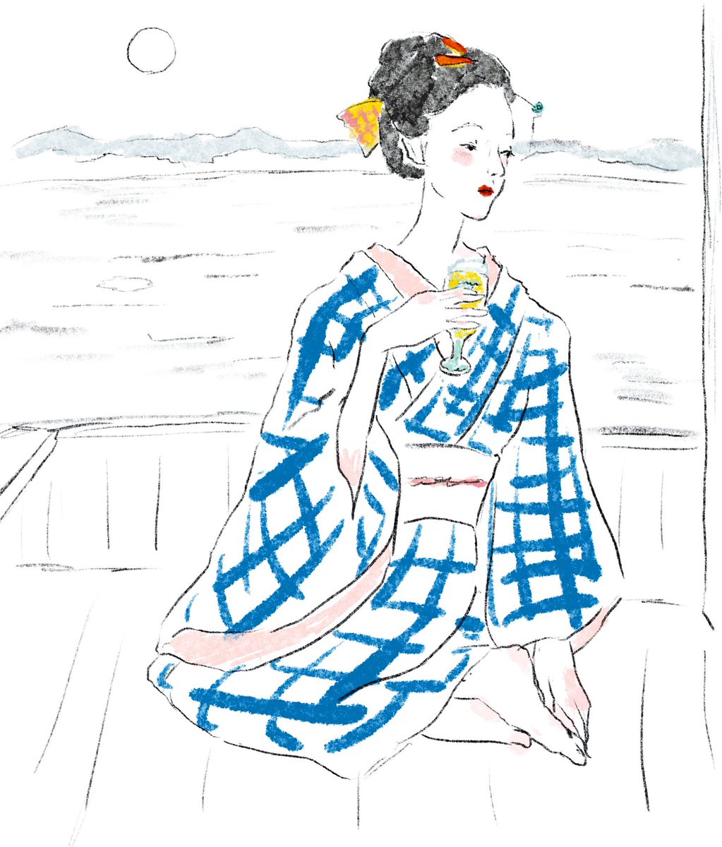 喜 田 な つ み 屋形船に黄昏 イラスト Illustration 江戸 喜 田 な つ み 屋形船に黄昏 イラスト Illustration 江戸
