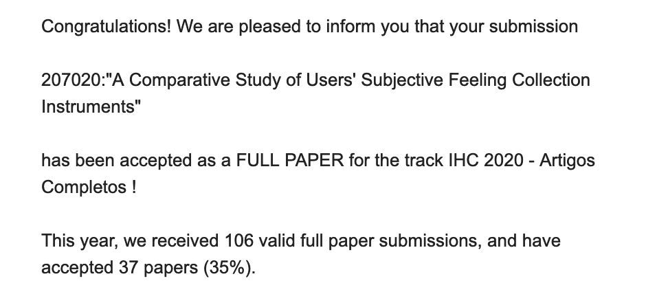 dguimpatricia's tweet photo. Meu primeiro artigo relacionado ao meu projeto de mestrado foi aceito! Felicidade que não cabe em palavras 🥳 #vemartigo
The first paper related to my Master research project was accepted! I cannot say how happy I am!
#STEM #HCI #acceptedpaper https://t.co/gVF11asKzo